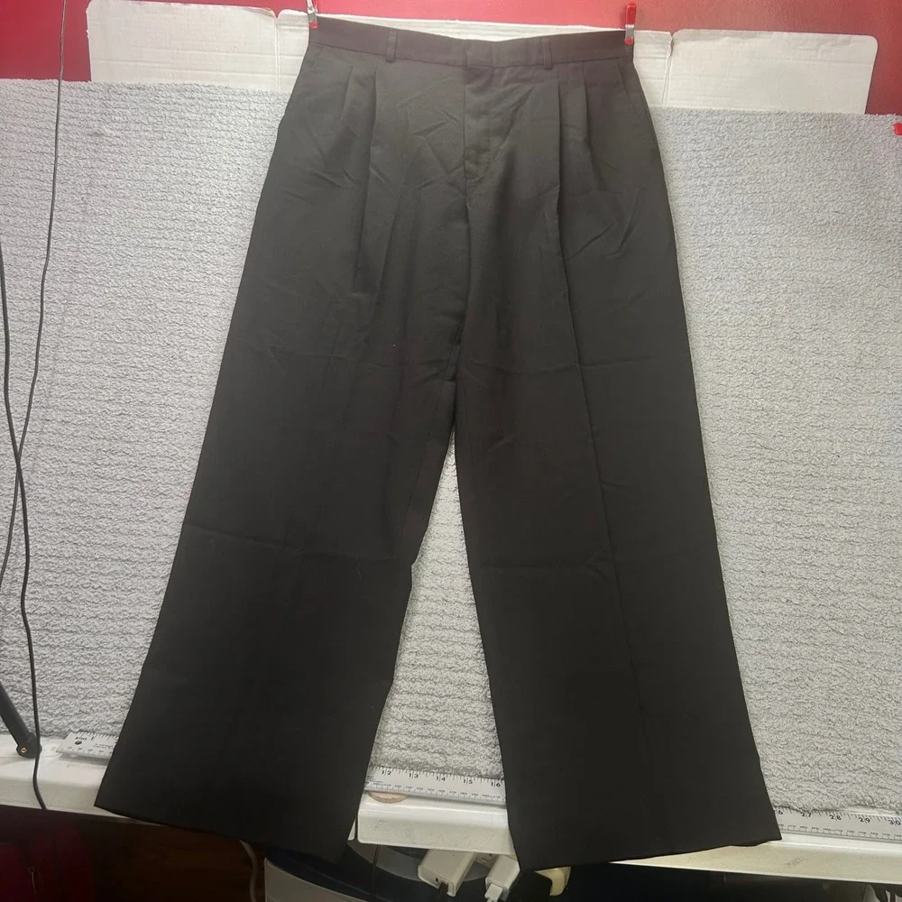 Levis Travelers Pleated Trousers Black 36x32 Vintage 90s Big E Workwear USA